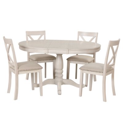 Modern Round Dining Set for 4