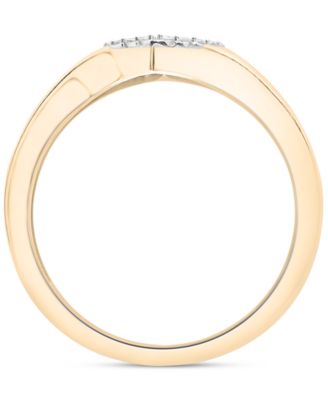 Diamond Heart Cluster Ring (1/6 ct. t.w.) in 10k Gold or 10k White Gold, Created for Macy's