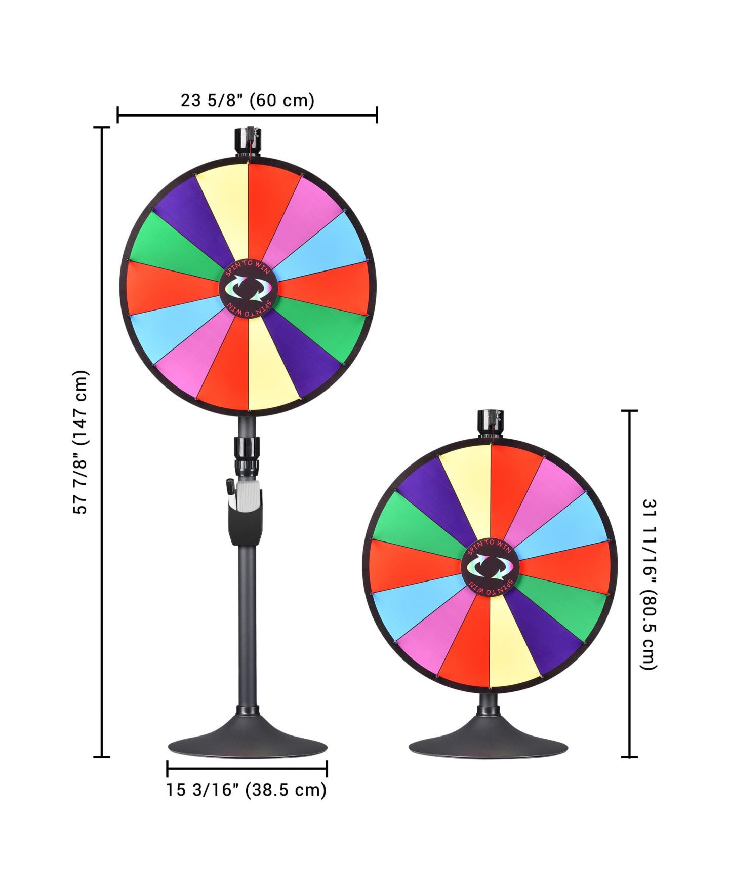Детская игрушка WinSpin 24" Dual Use Prize Wheel Tabletop or Floor Stand Spinning Wheel Carnival Game Tradeshow, цвет: Natrual — фото 8