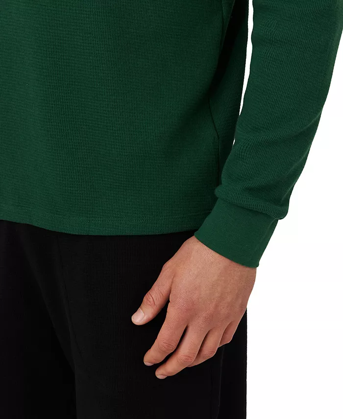 Men's Waffle-Knit Thermal Sleep Shirt - thumbnail 5
