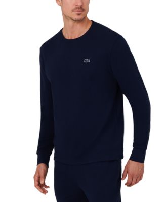 Lacoste - Men's Relaxed Fit Waffle-Knit Thermal Sleep Shirt