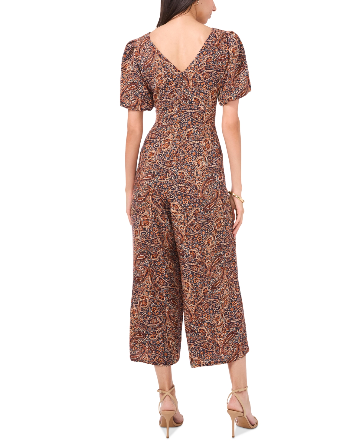 Vince Camuto Women's Paisley-Print Belted Jumpsuit