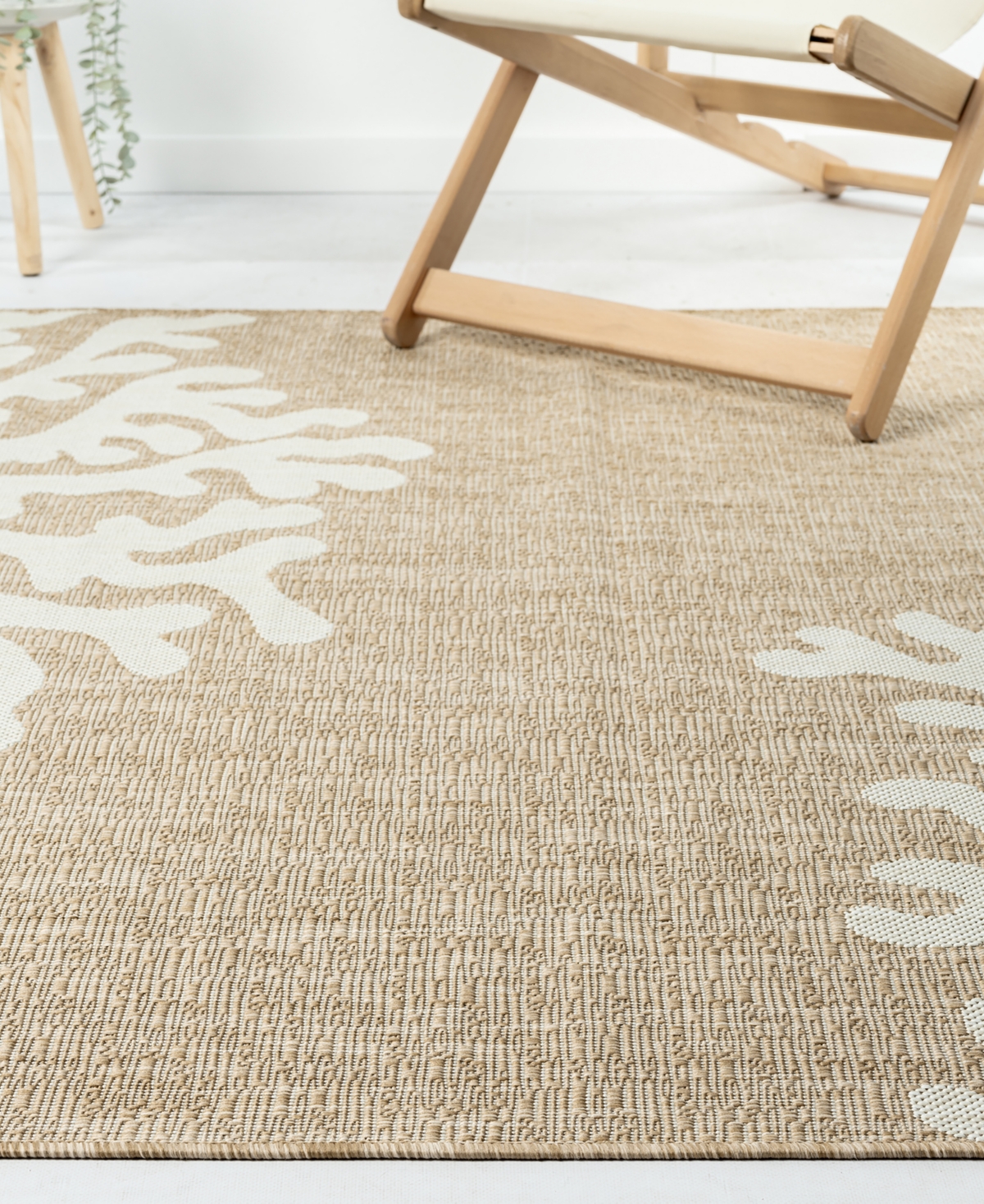 Lr Home Nassau 6'6"x9' Outdoor Area Rug In Tan,ivory