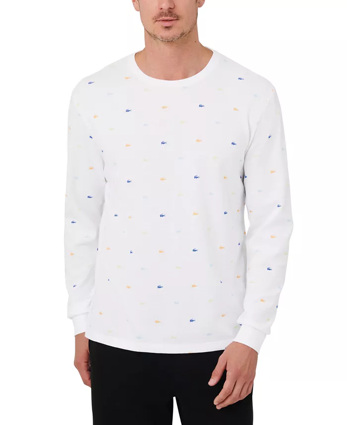 Men's All Over Crocodile Waffle-Knit Thermal Shirt - thumbnail 6