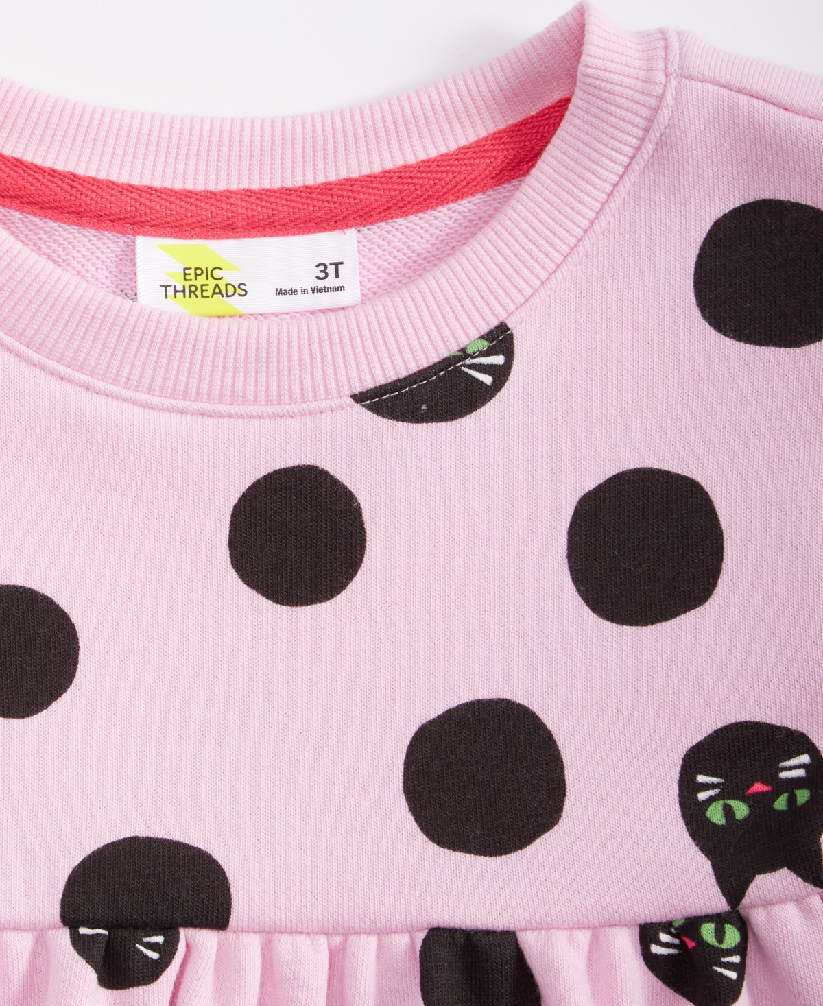 Epic Threads Toddler Girls French Terry Cat-Print Dress, Created for Macy's