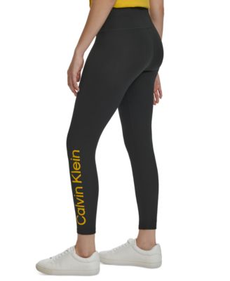 Calvin Klein Women's Ribbed High Rise 7/8 Leggings Blue Size Medium