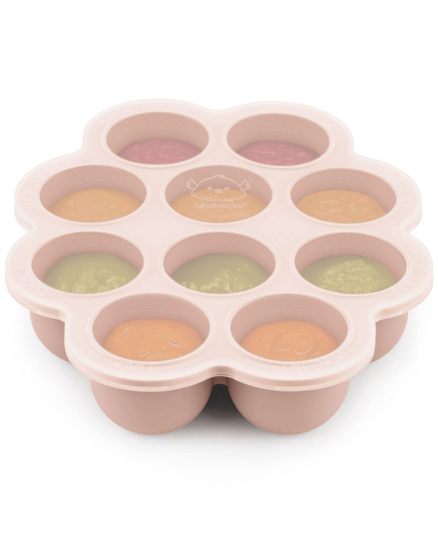Prep Silicone Baby Food Freezer Tray with Clip-on Lid, 2oz x 10 Silicone Freezer Molds, BPA-Free Baby Food Storage