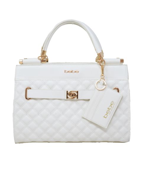 Женская сумка Bebe Alex Quilted Mini Satchel, цвет: Зимний белый