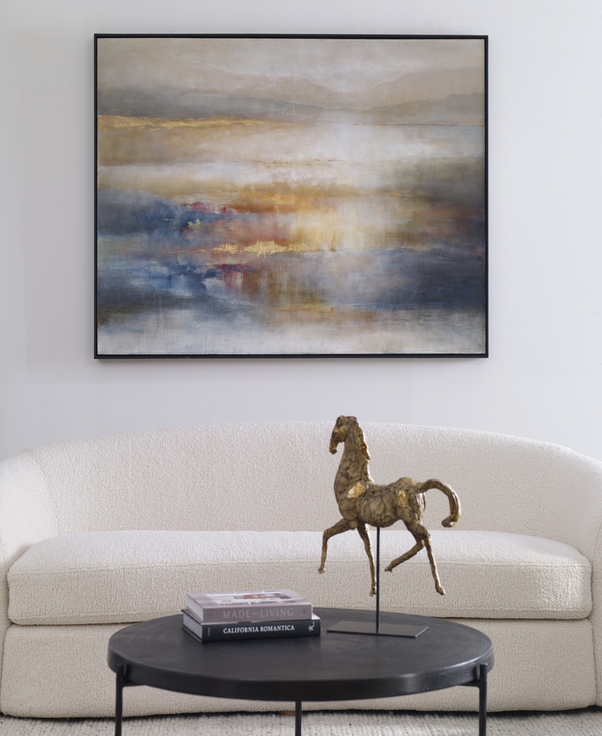 Uttermost Seafaring Dusk Hand Painted Canvas In Blue