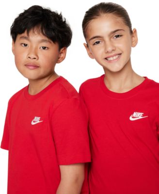  Big Kids Sportswear Embroidered Logo Graphic T-Shirt