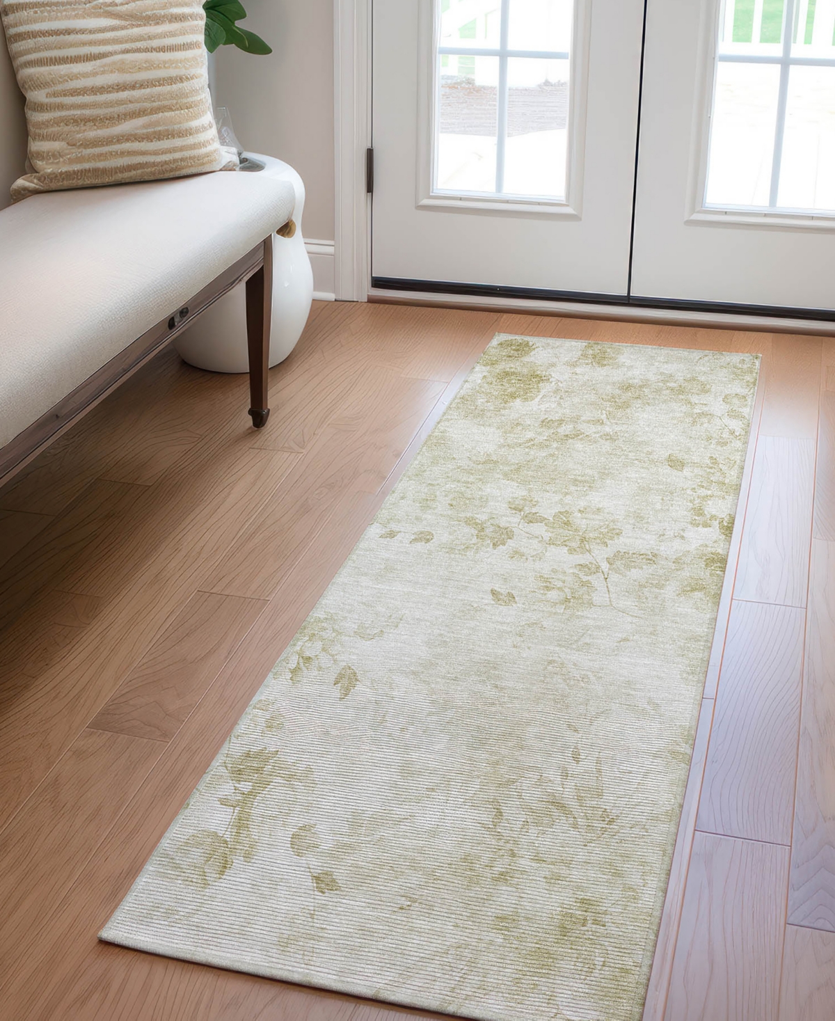 Addison Chantille Acn724 2'3"x7'6" Runner Area Rug In Khaki