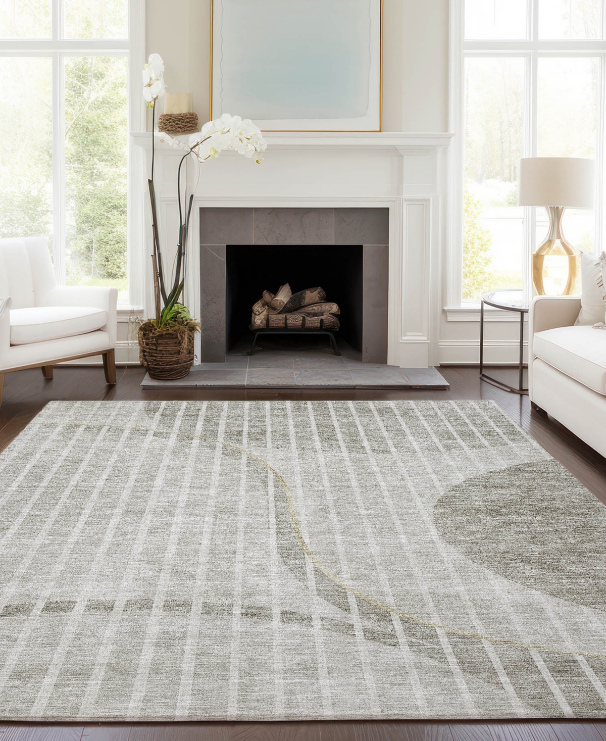 Addison Chantille Acn723 8'x10' Area Rug In Taupe