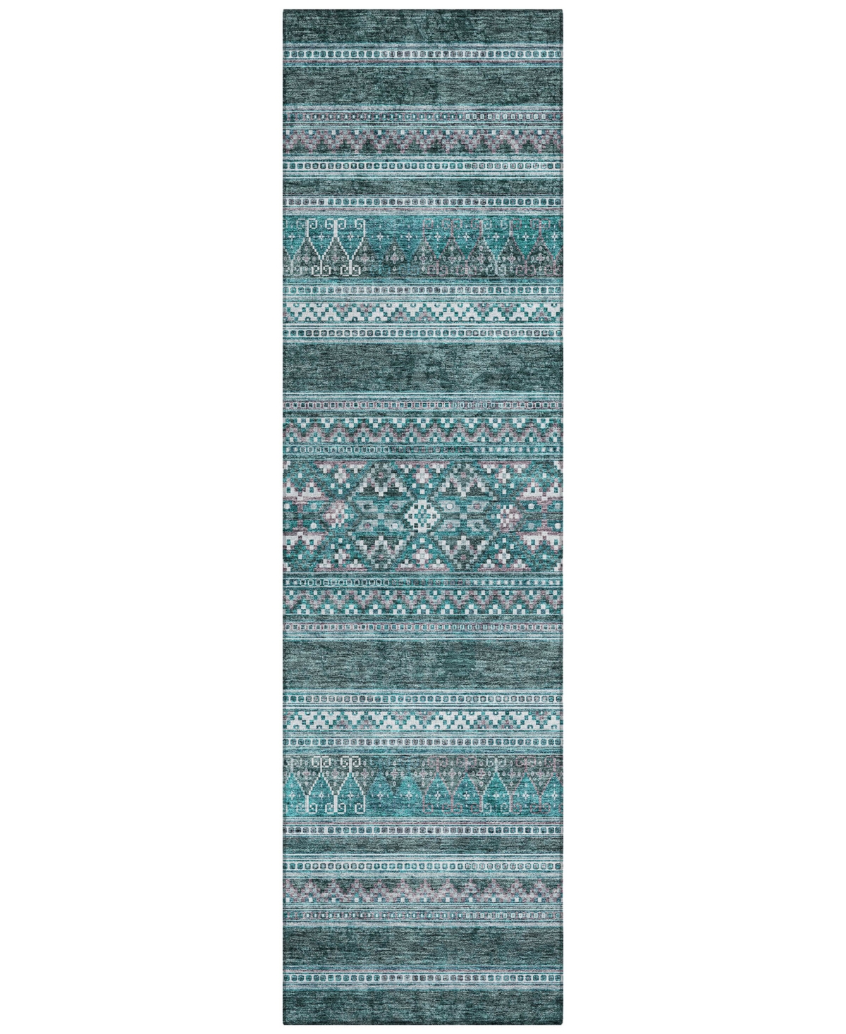 Addison Chantille Acn714 2'3"x7'6" Runner Area Rug In Teal
