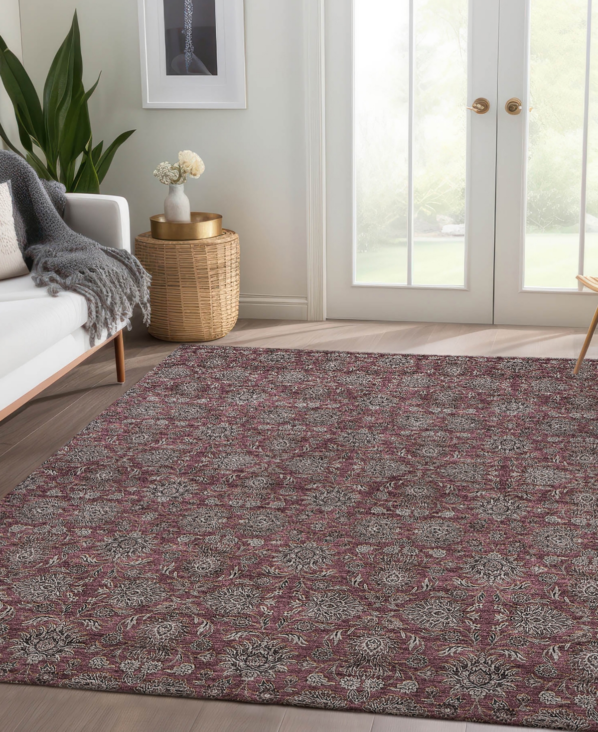 Addison Chantille Acn702 9'x12' Area Rug In Mauve