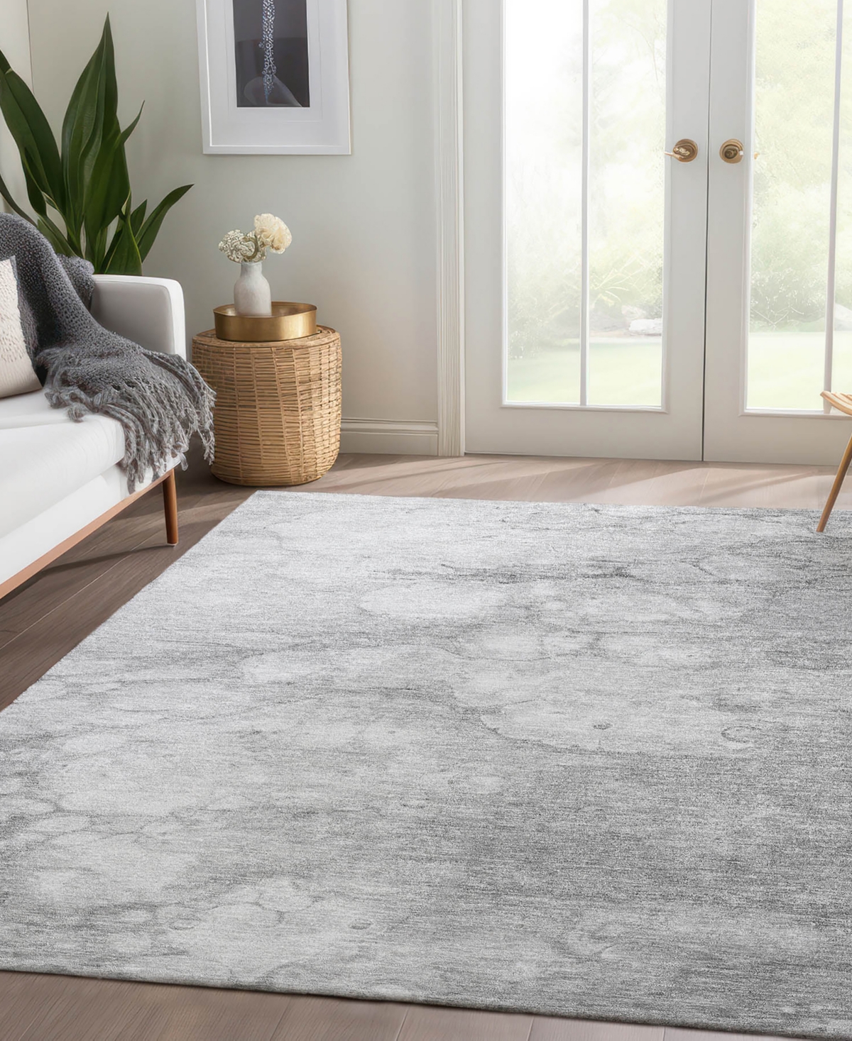 Addison Chantille Acn699 5'x7'6" Area Rug In Silver