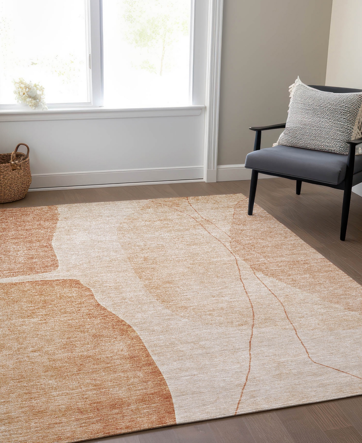 Addison Chantille Acn696 5'x7'6" Area Rug In Terracotta