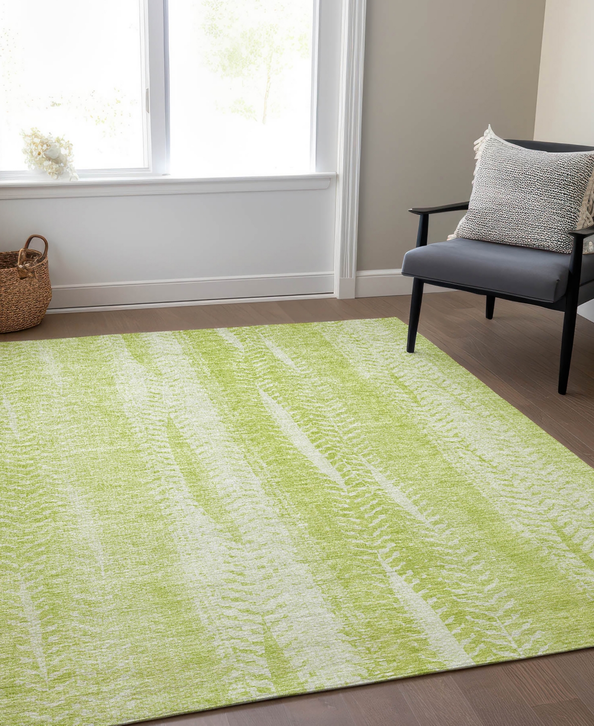 Addison Chantille Machine Washable Acn694 2'6"x3'10" Area Rug In Moss