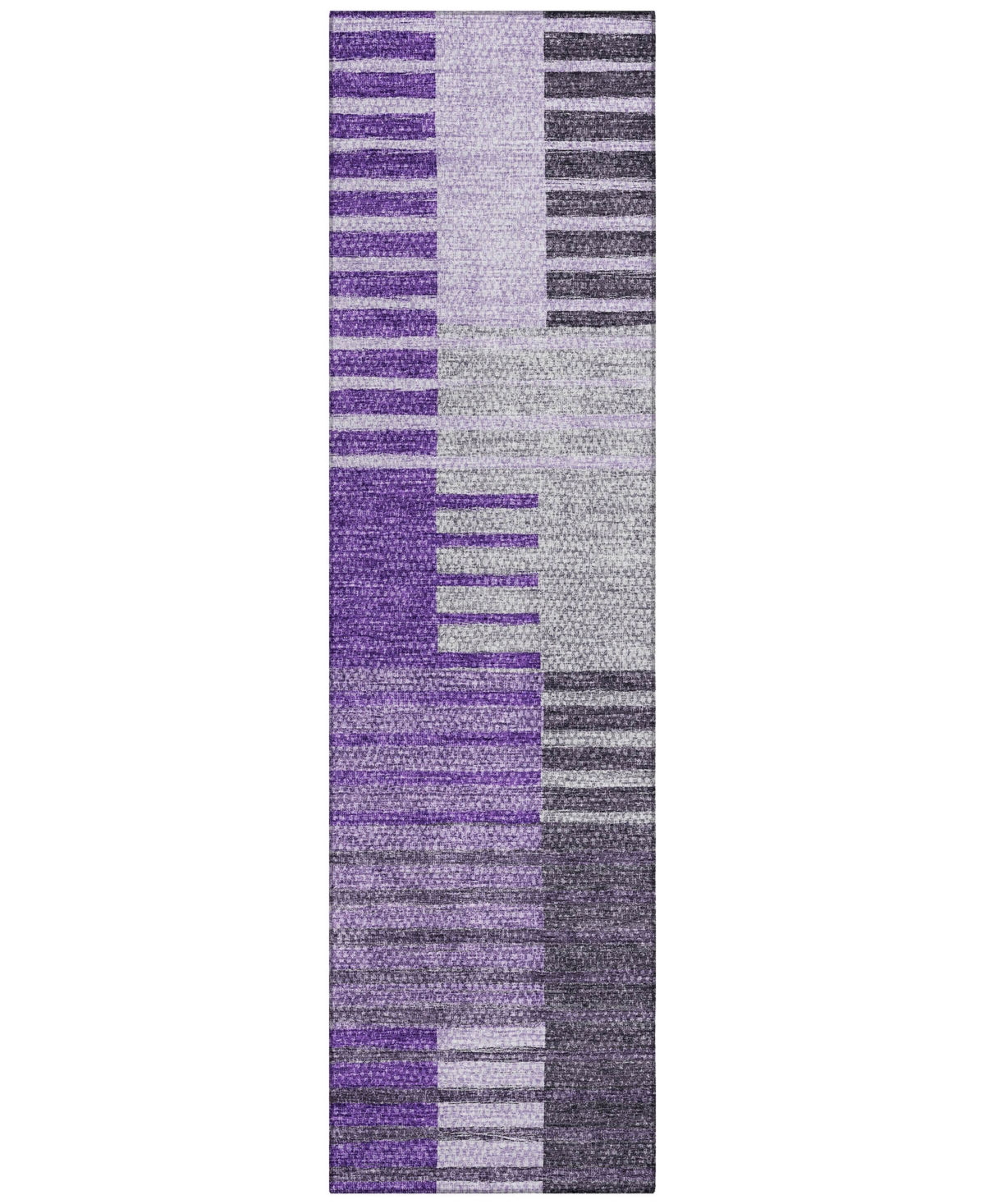 Addison Chantille Acn687 2'3"x7'6" Runner Area Rug In Purple