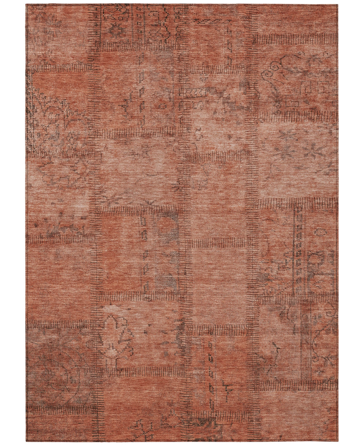 Addison Chantille Acn685 8'x10' Area Rug In Salmon