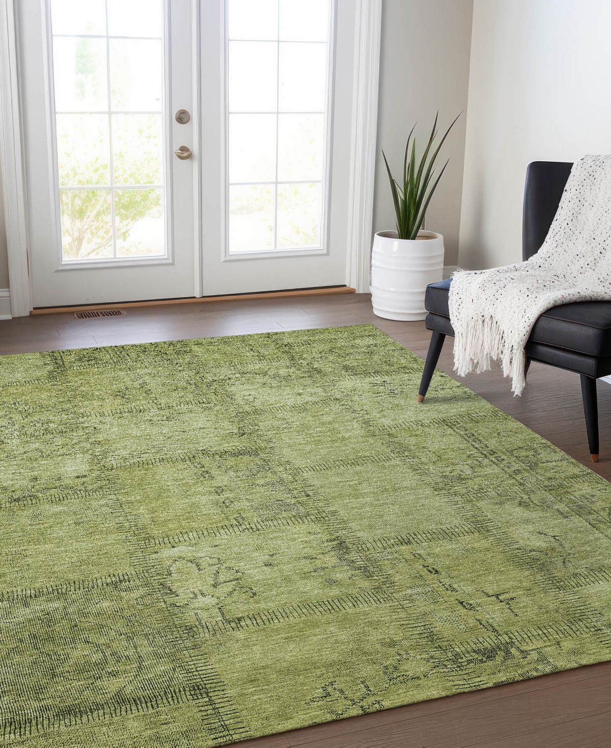 Addison Chantille Acn685 5'x7'6" Area Rug In Green