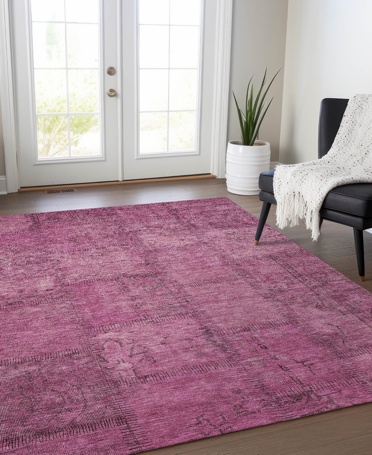 Addison Chantille Acn685 8'x10' Area Rug In Rose