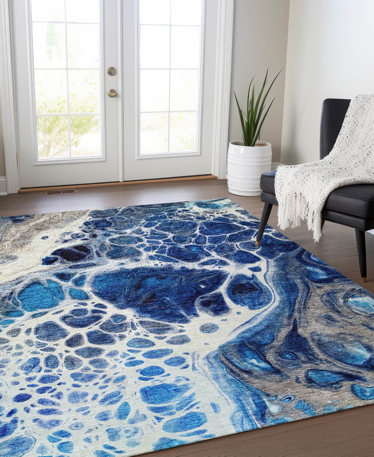 Addison Chantille Acn682 5'x7'6" Area Rug In Navy