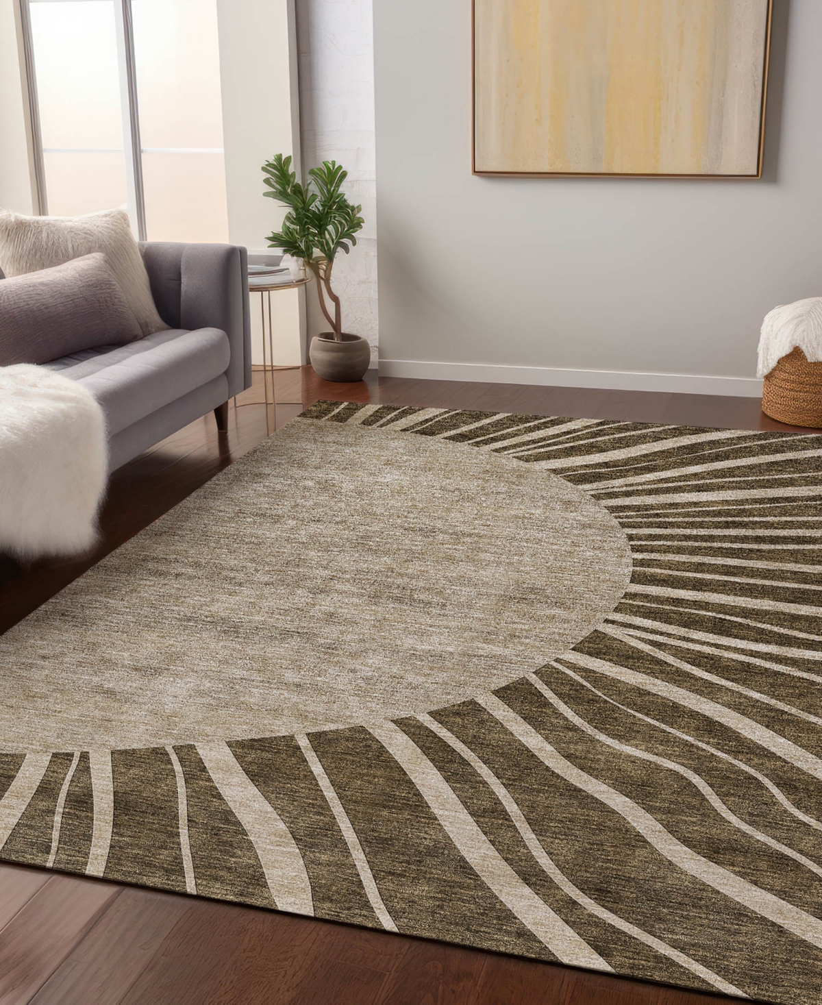 Addison Chantille Acn696 9'x12' Area Rug In Brown