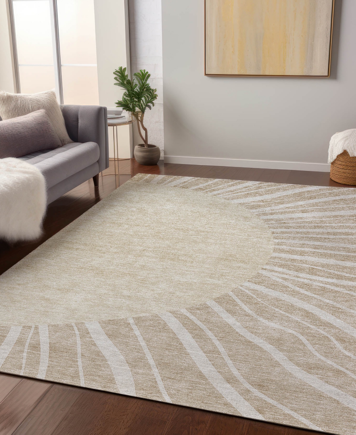 Addison Chantille Acn668 9'x12' Area Rug In Beige