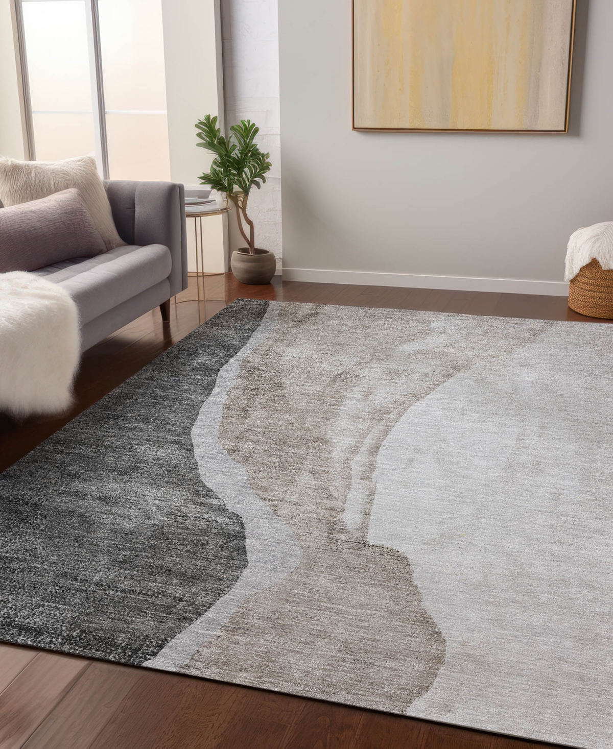 Addison Chantille Acn667 9'x12' Area Rug In Charcoal
