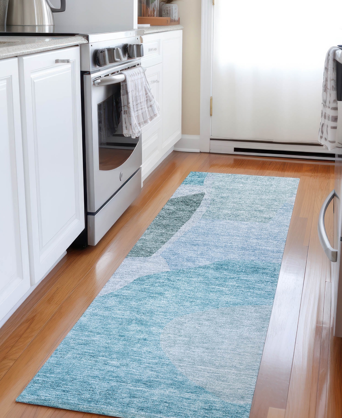 Shop Addison Chantille Machine Washable Acn665 2'3"x7'6" Runner Area Rug In Teal