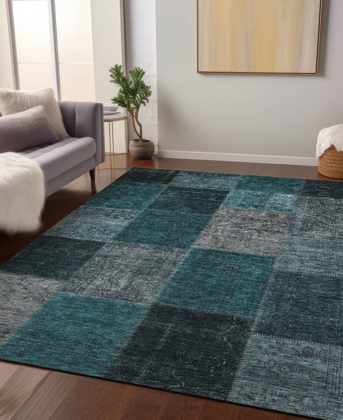 Addison Chantille Machine Washable Acn663 3'x5' Area Rug In Teal