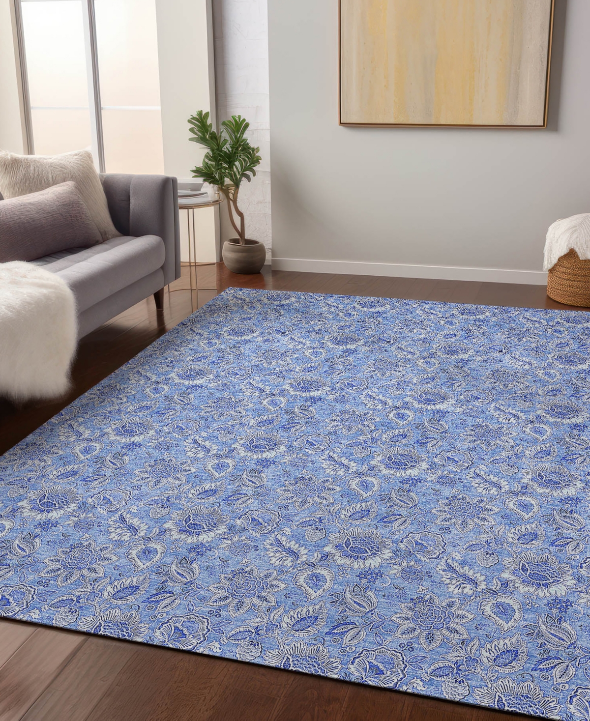 Addison Chantille Machine Washable Acn652 8'x10' Area Rug In Blue