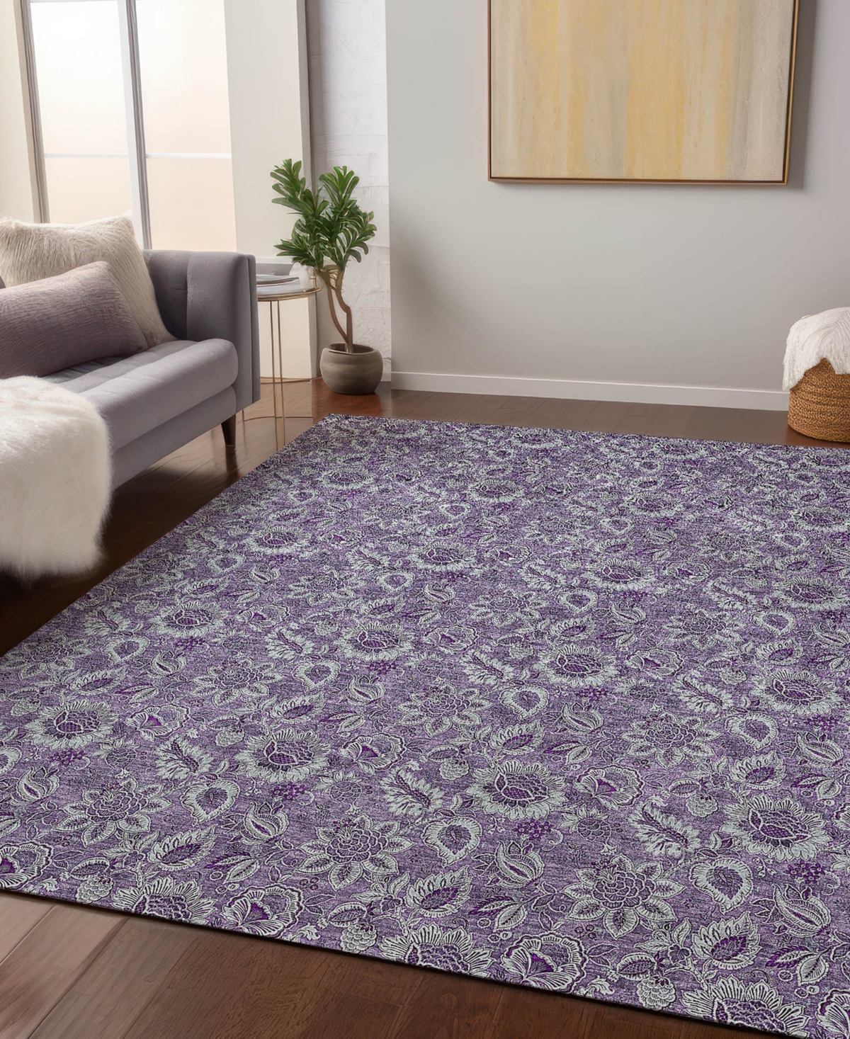 Addison Chantille Acn661 8'x10' Area Rug In Purple