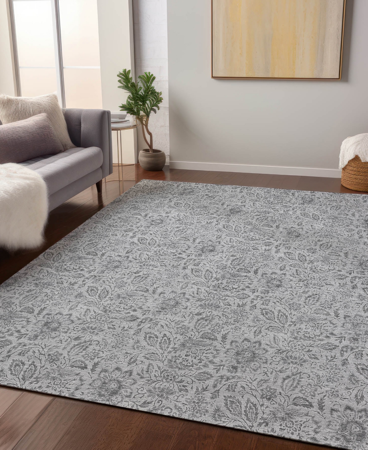 Addison Chantille Acn672 3'x5' Area Rug In Silver
