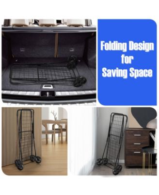 Portable Folding Shopping Cart Utility for Grocery Laundry