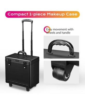 PVC Hair Makeup Train Case Baber Salon Clipper Trimmer Tool Appliance Box Black
