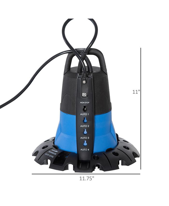 Outsunny 1/4 HP Sump Pump Pool Cover Submersible Pump Swimming Water