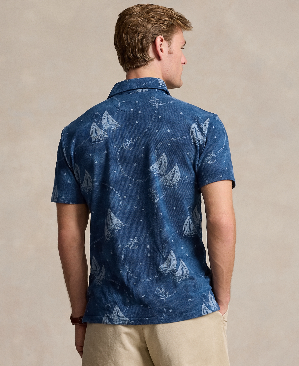 Polo Ralph Lauren Yarn Dyed Mesh Polo In Oceans Voyage,light Chambray H