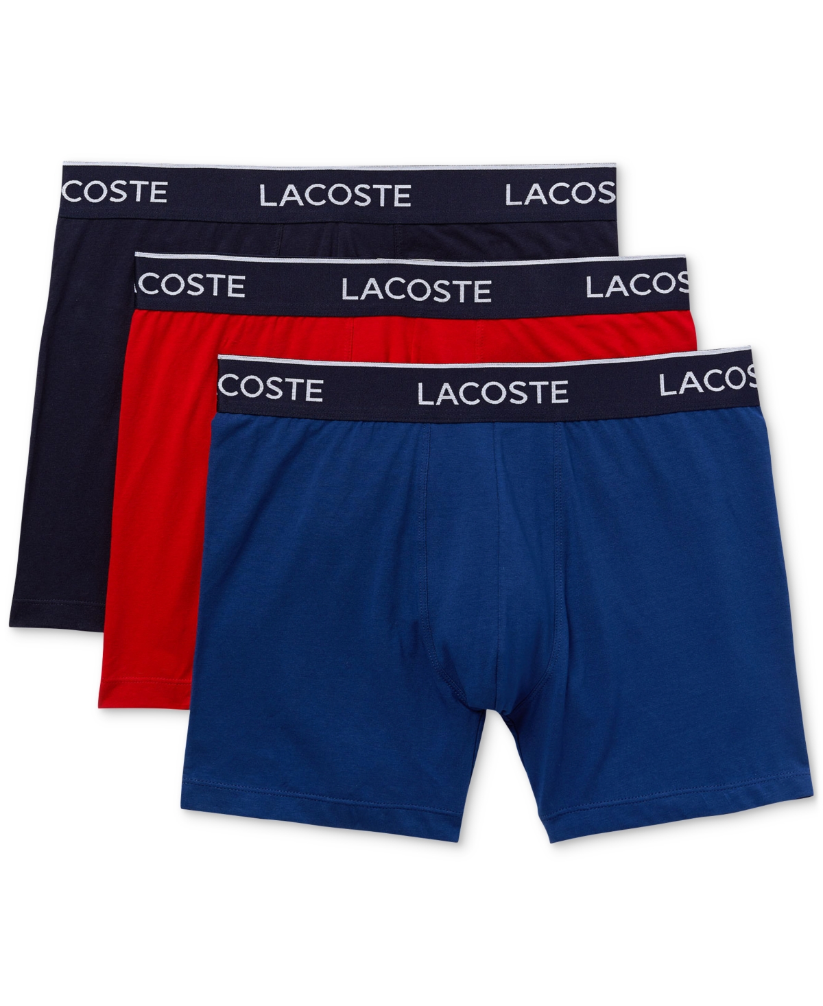 Men's 3-Pack Regular Fit Logo Waistband Boxer Briefs - NAVY BLUE