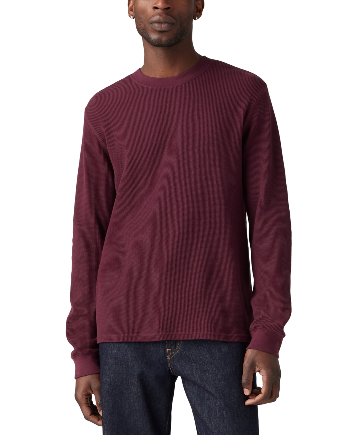 Levi s Men s Waffle Knit Thermal Long Sleeve T Shirt Fig Purple Smart Closet