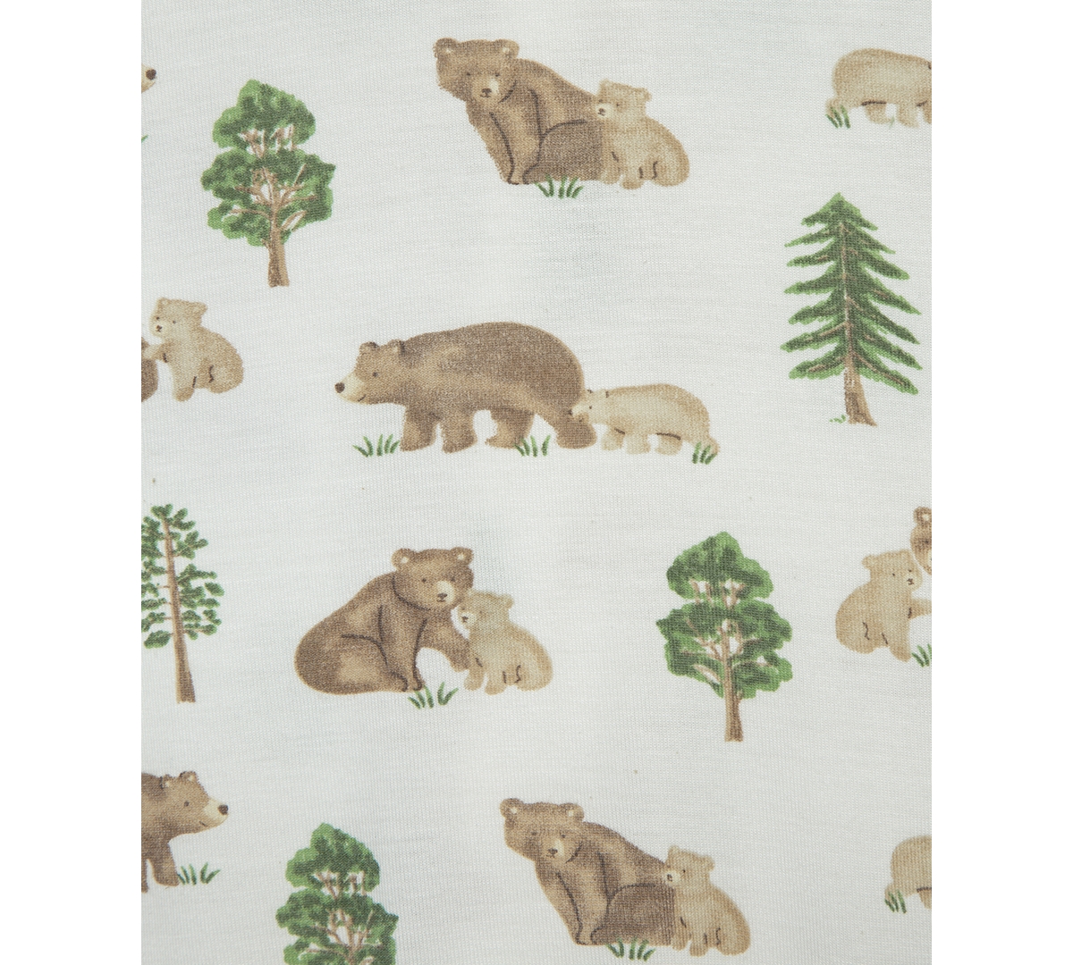 Little Me Baby Boys Bear-Print Zip-Front Footed Pajamas