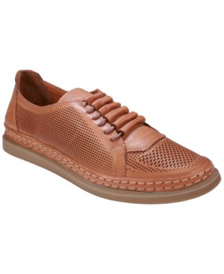 Women's Oscar Hidden Lace Perforated Leather Sneakers