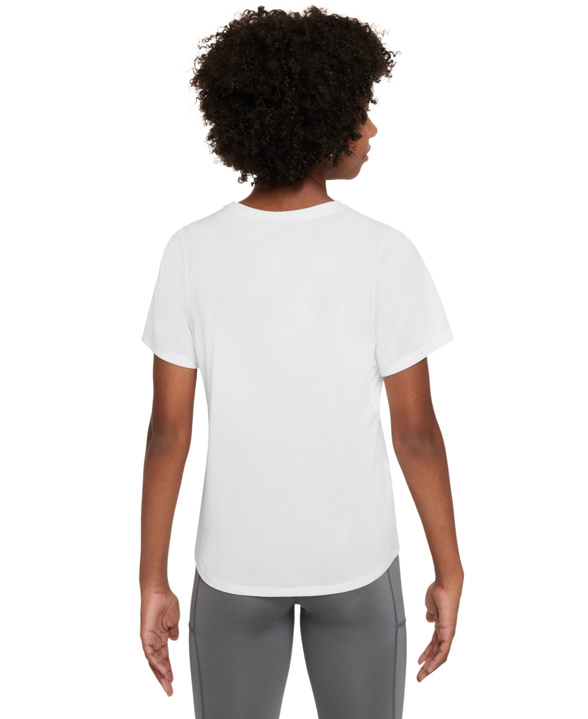 Nike Big Girls' One Fitted Dri-fit Short-Sleeve Top -black