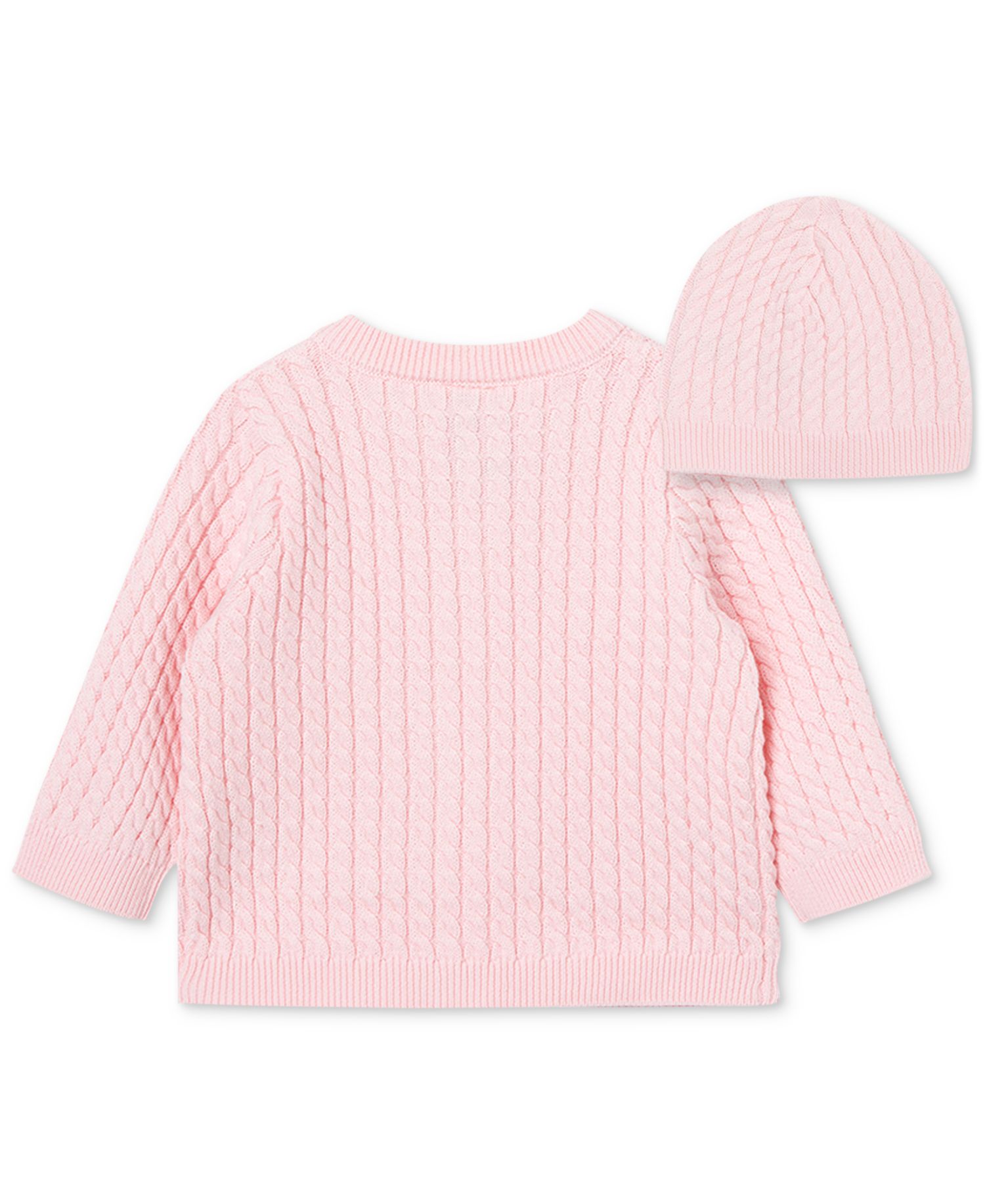 Baby Cotton Cable-Knit Cardigan & Matching Hat, 2 Piece Set