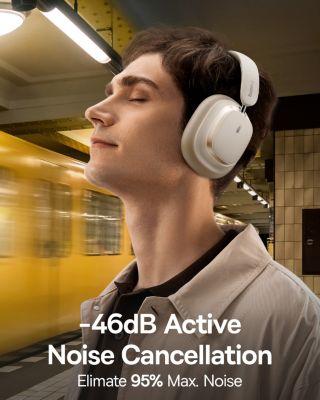 Bowie H1s Noise-Cancellation Wireless Headphones White