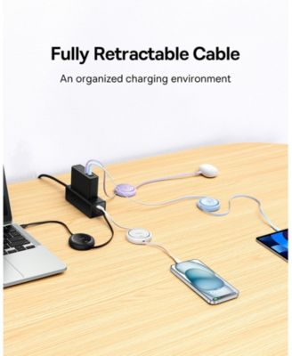 Free2Draw Mini Retractable Charging Cable Type-C to Type-C 100W 1m Nebula Purple