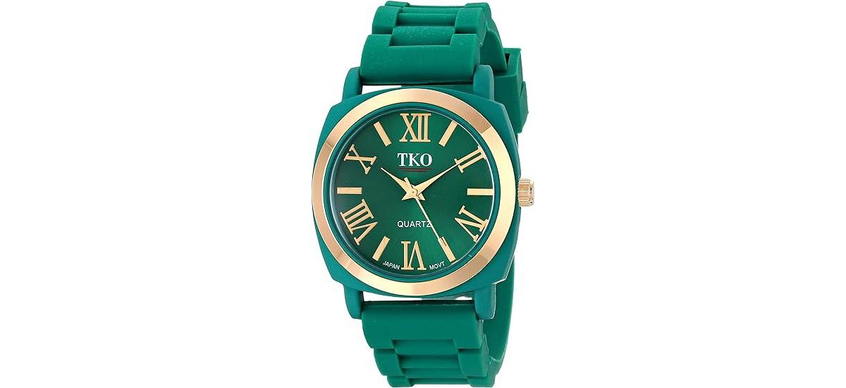Women's Green Milano Iii Analog Display Quartz Watch with Flexible Rubber Band - Green