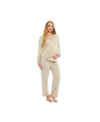 Maternity Laina Top & Pants /Nursing Pajama Set