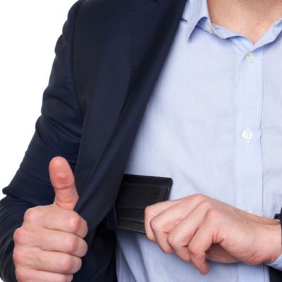 Mens RFID Money Clip Leather Minimalist Wallet Card Case ID Window