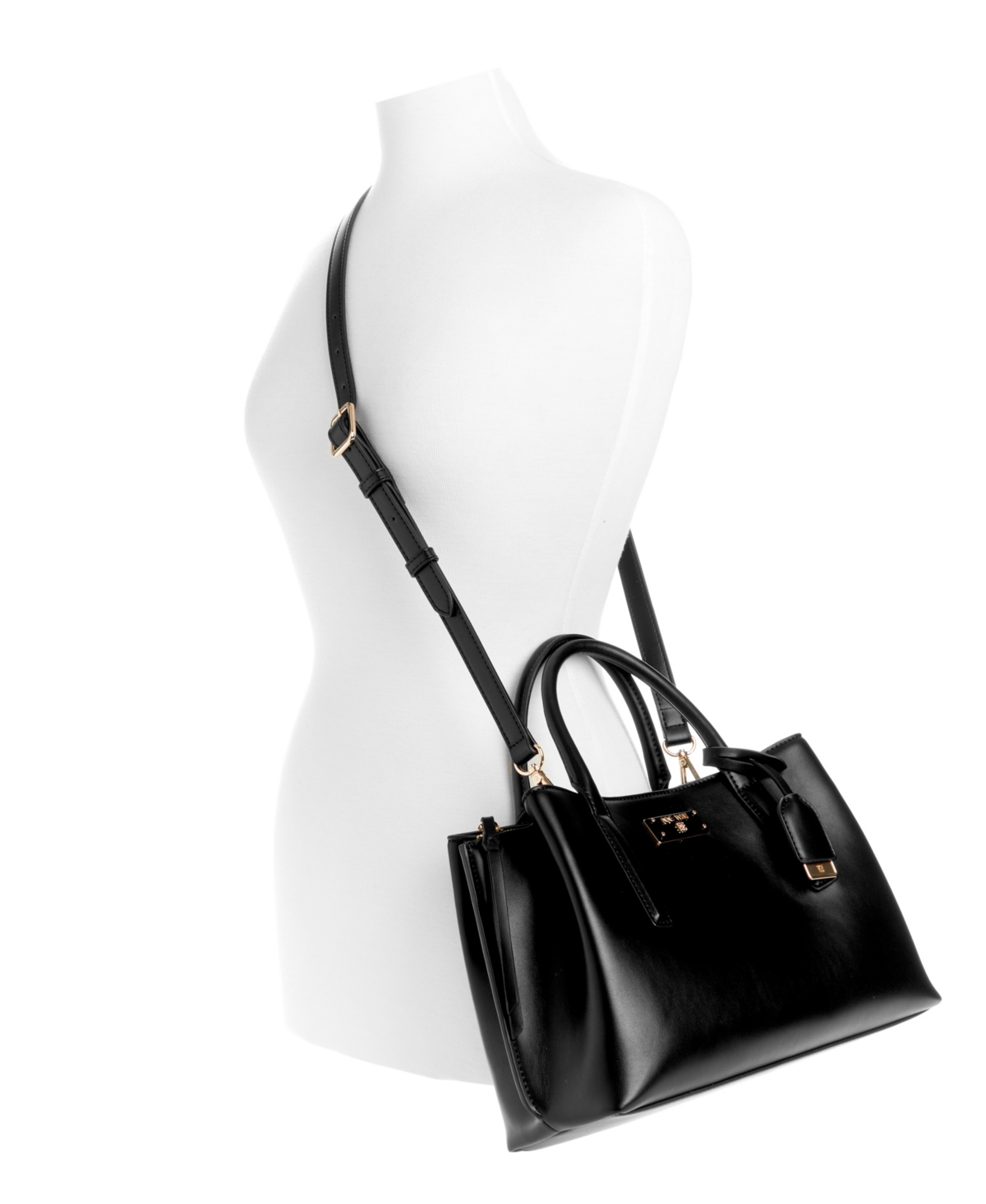 Nine West Leonel 3 Comp Satchel Bag In Black